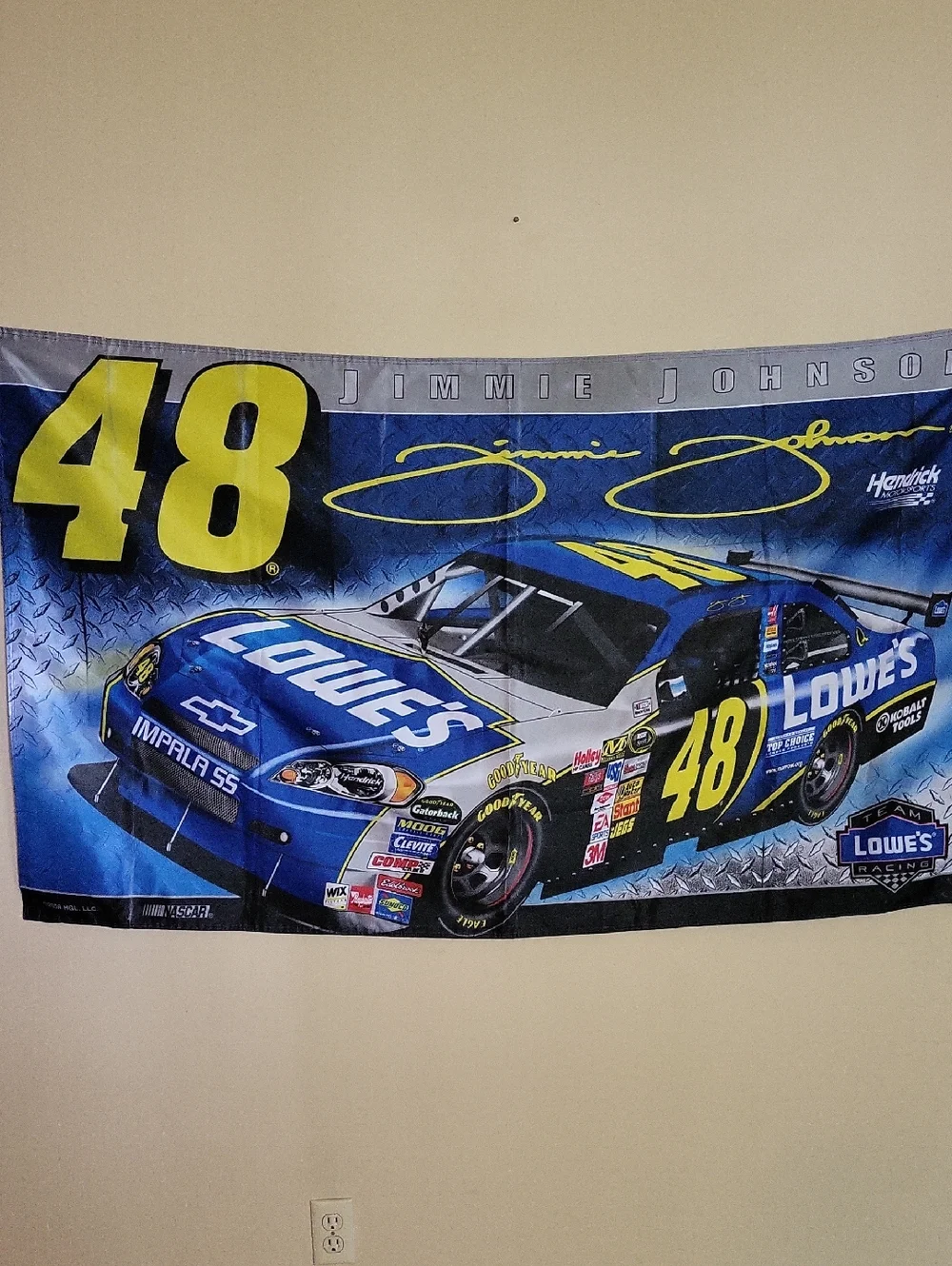 Jimmie Johnson #48 Lowe's Racing Flag